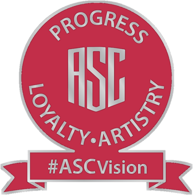 ASC Vision badge: Progress, Loyalty, Artistry