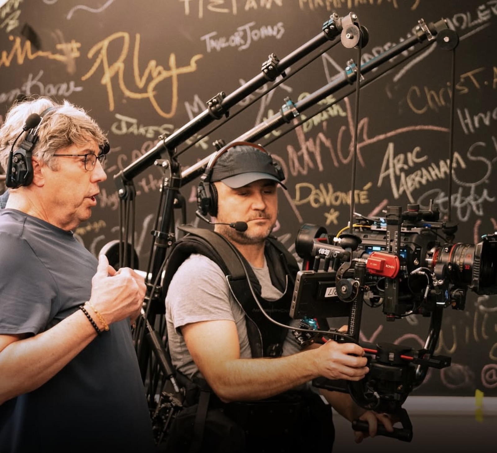 Jorel O'Dell and Shane Hurlbut, ASC on set